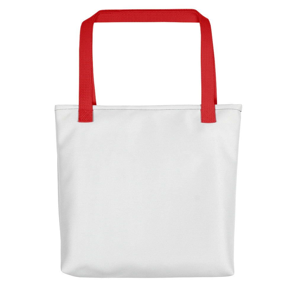 Key West Southernmost Point Buoy Tote Bag Red Back Side