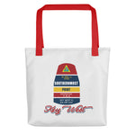 Key West Southernmost Point Buoy Tote Bag Red