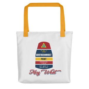 Key West Southernmost Point Buoy Tote Bag Yellow