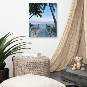 Walkway to Smathers Beach in Key West Wall Canvas Art - Florida Keys Ventures